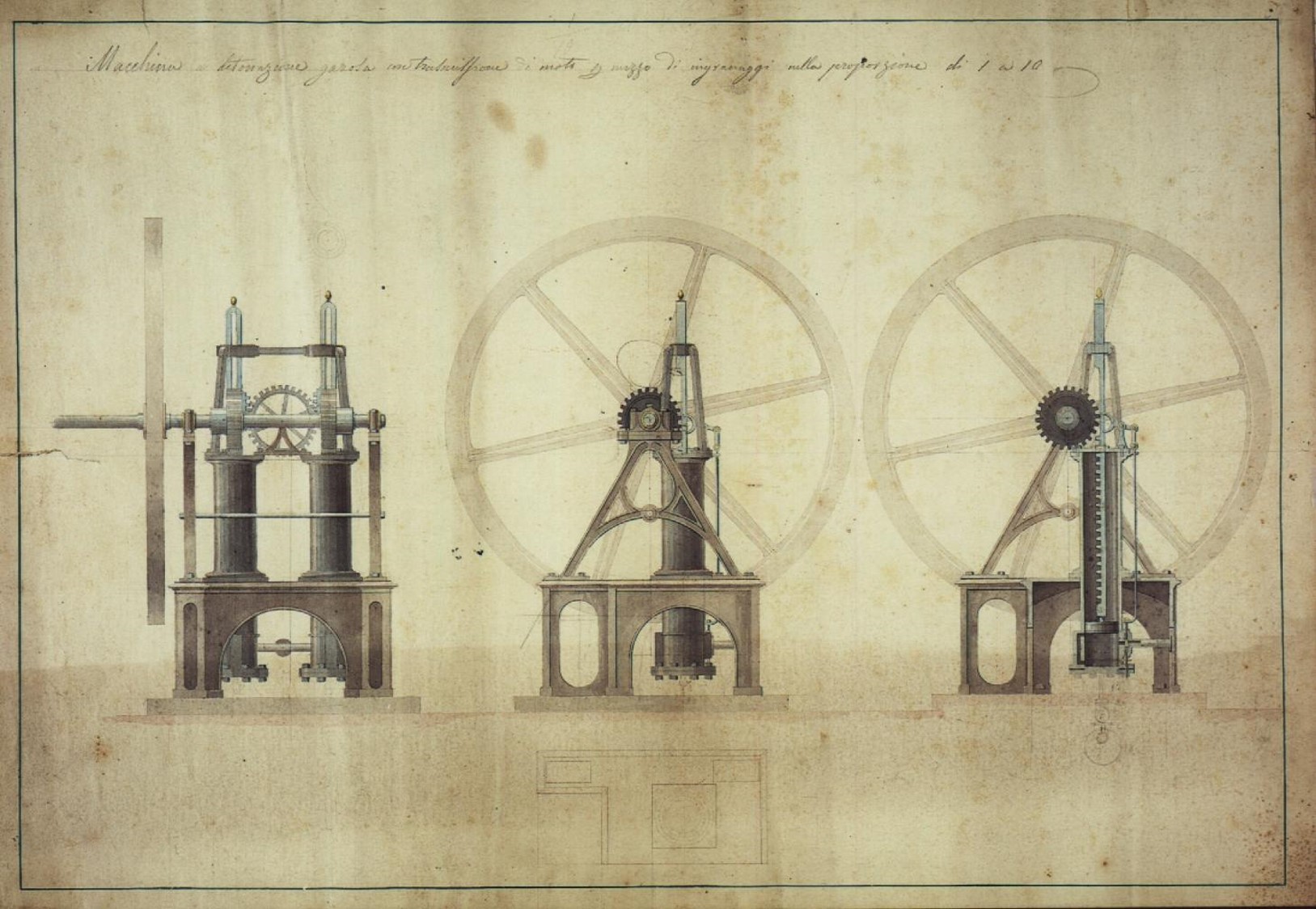 Il motore con due cilindri verticali